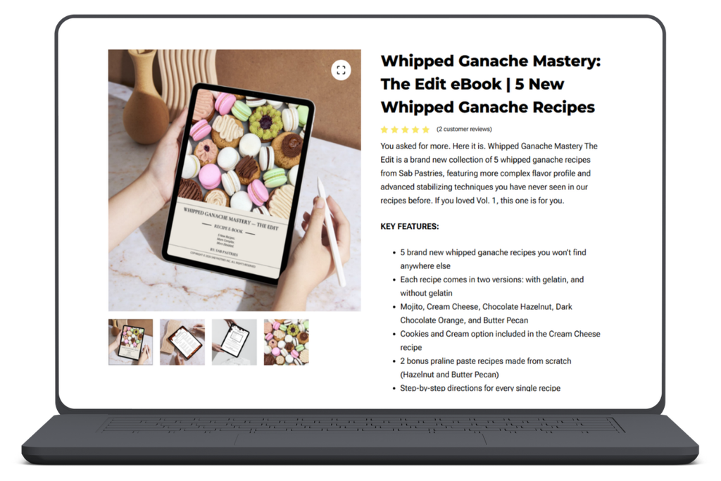 Digital product created by Sabrine Sanon Whipped Ganache Mastery